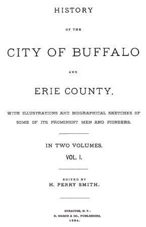 Vol 1884 Genealogy Buffalo & Erie County New York NY  