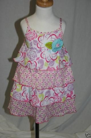 NWT Baby Lulu Patio Floral Tiered Applique Dress 2T  