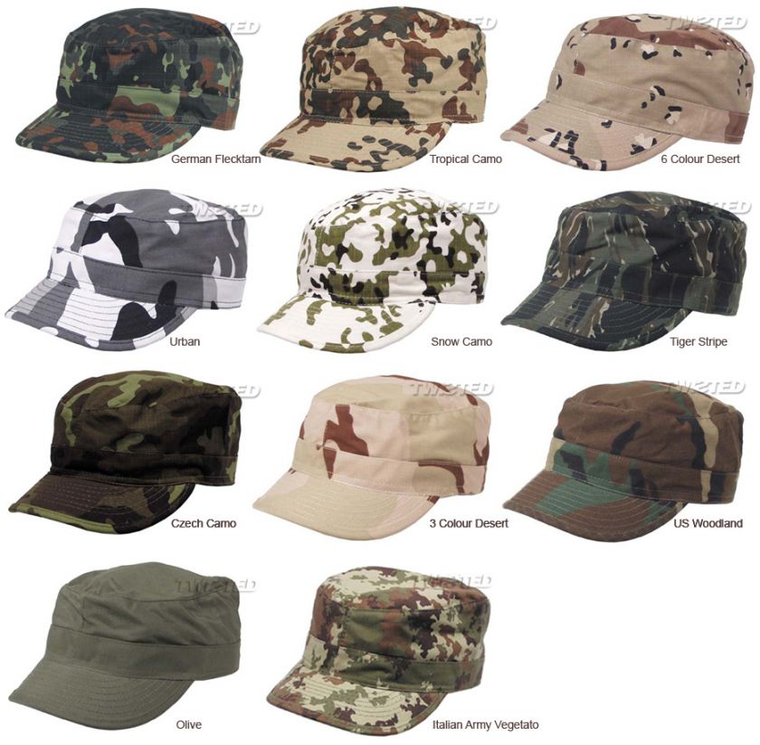 MFH brand US Army style BDU combat field caps. These hats are 