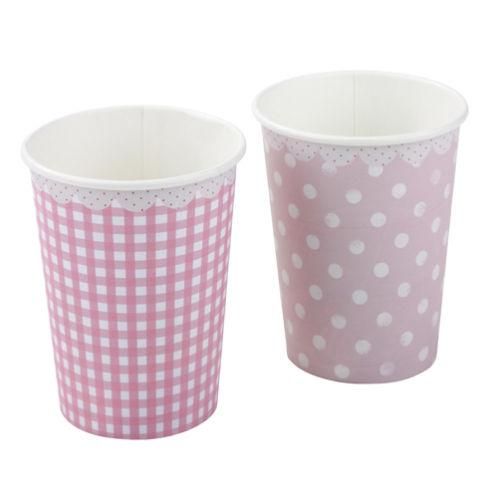   GIRLS GINGHAM & SPOTTY PARTY PAPER CUPS / PLATES and/or NAPKINS  