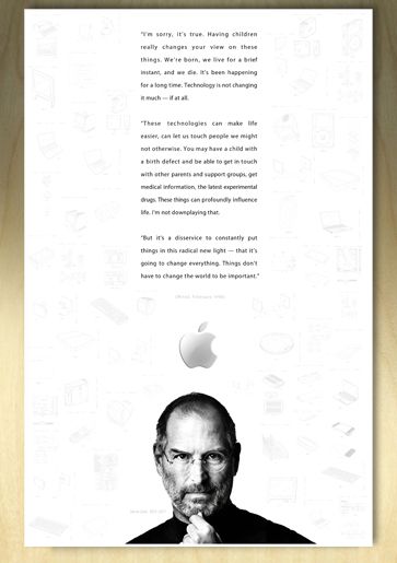 Steve Jobs RIP Memorial Apple Inspirational Motivational Poster Print 
