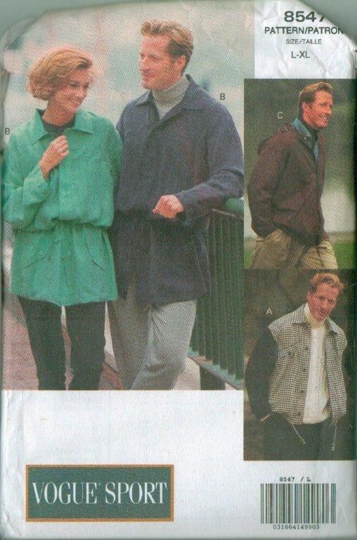 Vogue Mens Clothing Sewing Pattern G8 Fathers Day Gift  