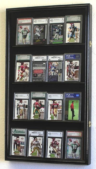 Graded Sport Trading Card Display Case Cabinet Rack Box  