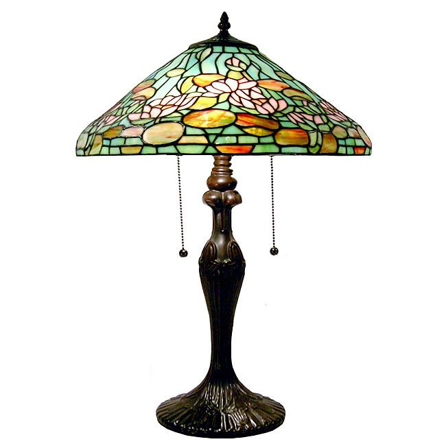 TIFFANY STYLE ELEGANT WATER LILY TABLE LAMP LIGHT NEW  