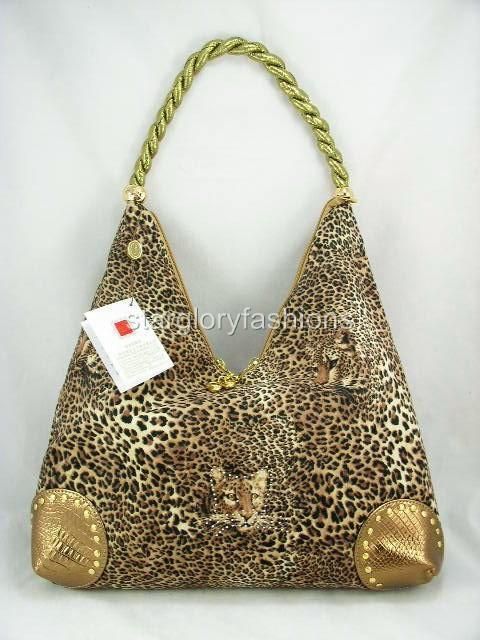 Fabulous Brown Leopard Print Hobo Shopping Handbag  