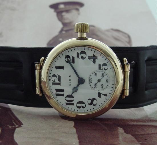   timepiece with movement dated late 1911 is as fine an early war era