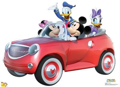 MICKEY MOUSE CLUBHOUSE CAR RIDE LIFESIZE CARDBOARD STANDUP CUTOUT 