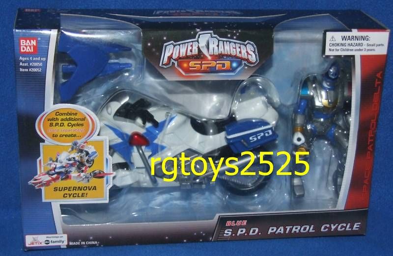 Power Rangers SPD Blue SPD Patrol Cycle w Ranger New  